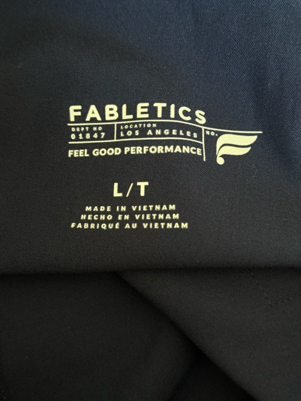 Fabletics Navy Wide-Leg Drawstring Scrub Pants- Large Tall - Picture 5 of 5